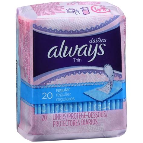 Always Dailies Thin Liners Regular 20 EA Medcare Wholesale