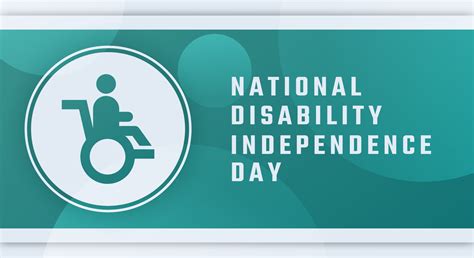 Happy National Disability Independence Day July Celebration Vector