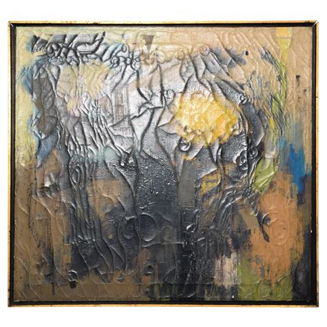 1950s Signed Abstract Expressionist Oil On Canvas Painting At 1stdibs