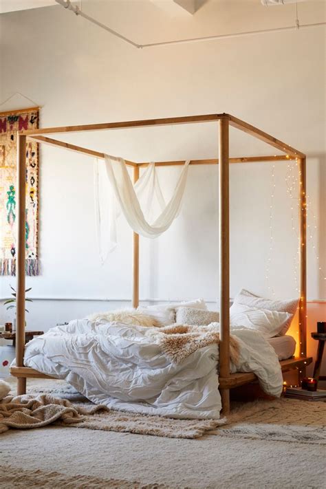 Upstate metal canopy bed queen 5 0. Eva Wooden Canopy Bed | Urban Outfitters