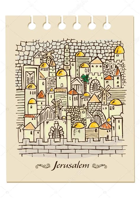 Hand Drawing Jerusalem Stock Vector Image By ©grafnata 80040788