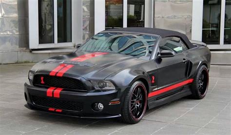 Ford Shelby Mustang Gt500 Black And Red Convertible Ford Mustang
