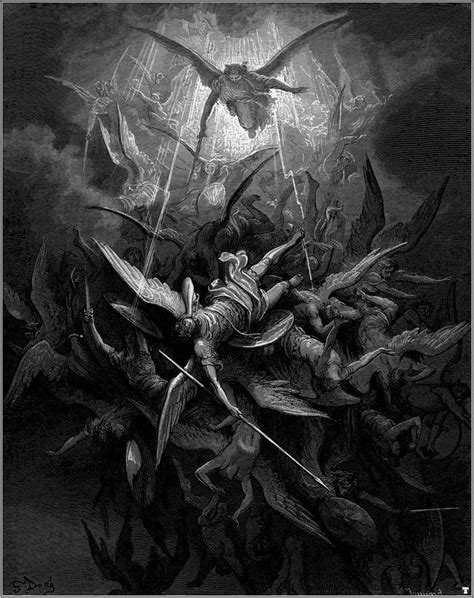 Dore Angels Cast Out Of Heaven Gustave Dore Paul Gustave Doré