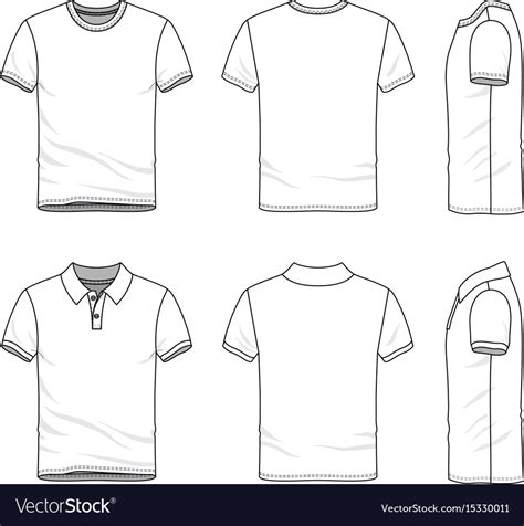 Templates of t-shirt and polo shirt Royalty Free Vector