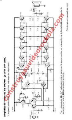 2 transistor circuit diagram and 12 transistor circuit diagram are the same, only the transistor is more and we use more power. Descargar PDF del Amplificador Estereo de 1000 Watts | Hifi amplifier, Audio amplifier, Circuit ...