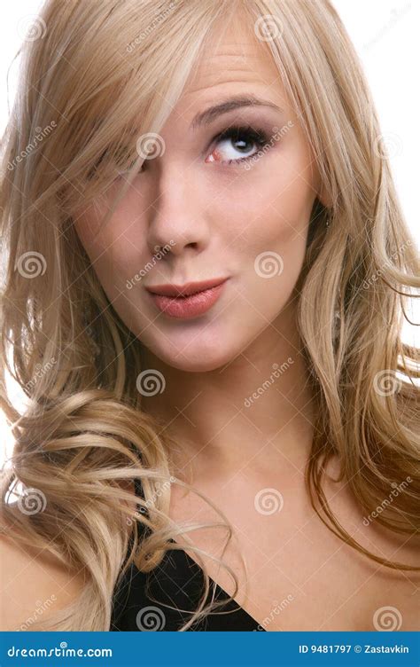 playful blonde model stock image image of blonde female 9481797