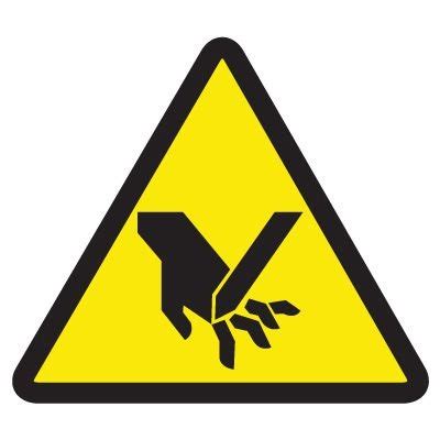 ISO Warning Symbol Labels Cut Or Sever Hazard Emedco