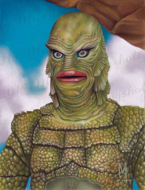 Gillman Creature From The Black Lagoon Canvas Or Fine Art Etsy