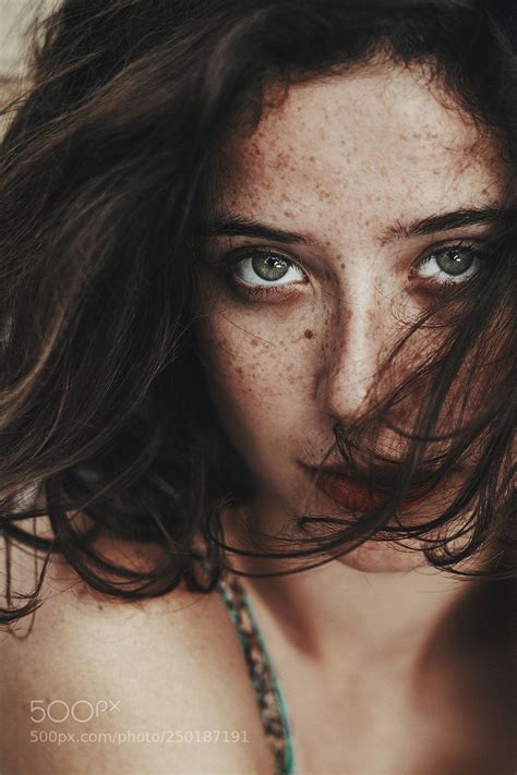 Freckle Girl By JovanaRikalo Freckles Girl Brown Hair And Freckles