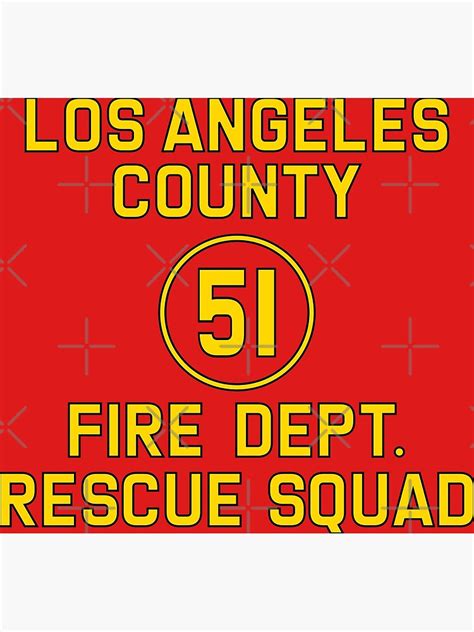 Emergency Squad 51 Side Of Truck Reproduction Logo Photographic Print