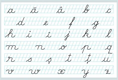 Scrierea De Mana A Alfabetul Roman Alphabet Writing Practice Math
