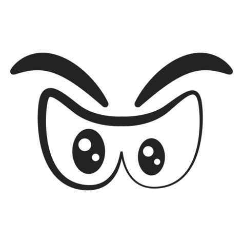 Angry Emoticon Eyes Cartoon Transparent Png And Svg Vector File