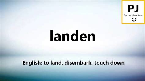 How To Pronounce Landen 5000 Common German Words Youtube