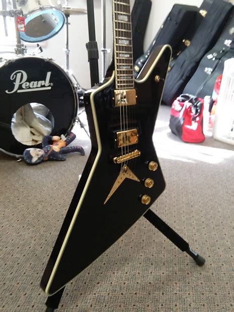 Dean Z Straight Six Black And Gold Reverb