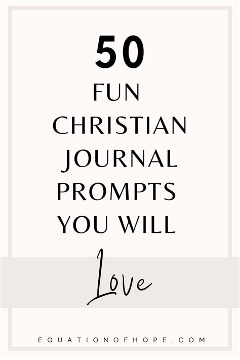 50 Fun Christian Journal Prompts You Will Love Artofit