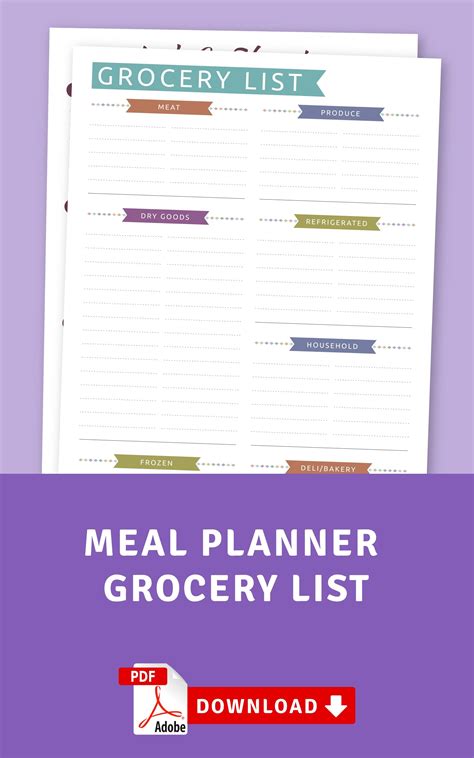Pin On Weekly Meal Planner Template
