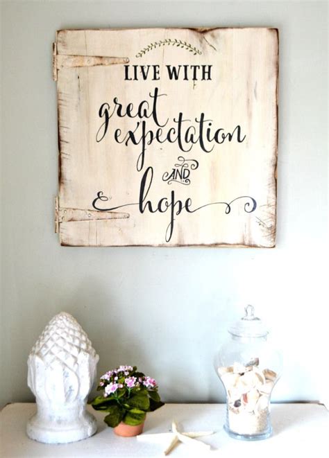 Live With Great Expectation Wood Sign By Aimee Weaver Designs Pallet