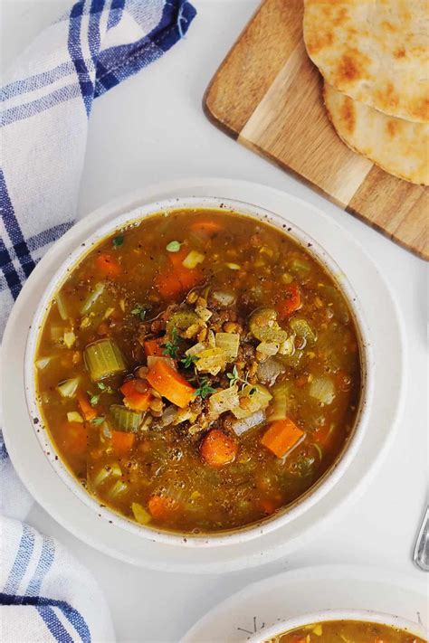 Hearty Vegan Pumpkin Lentil Soup With Vegetables Rhubarbarians