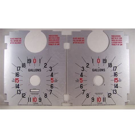 Tokheim 36b Dp Clock Face Plates 2 Pc Set Vics 66