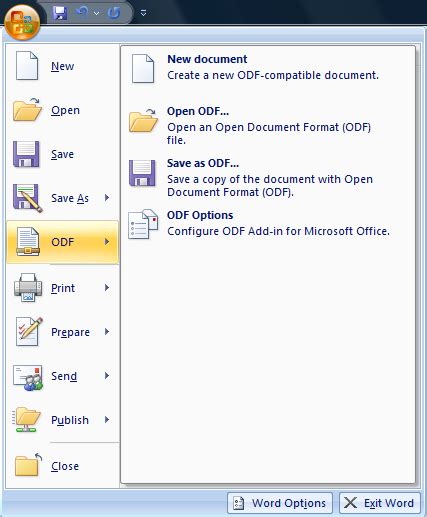 Open Document Format In Ms Office 2007