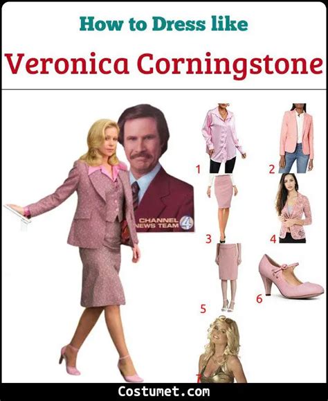 Ron Burgundy And Veronica Corningstone Anchorman Costume For Cosplay And Halloween