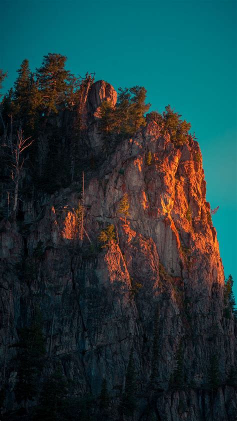 Download Wallpaper 1080x1920 Rock Mountains Peak Trees Sky Samsung Galaxy S4 S5 Note Sony