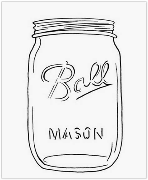Mason Jar Printable Template
