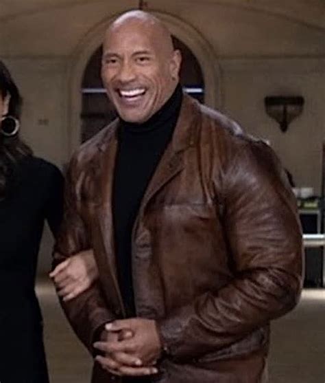 Distressed Dwayne Johnson Red Notice Leather Coat Jackets Creator