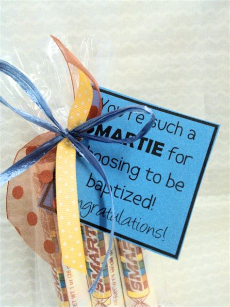That said, i think it's a lovely idea, and if you want to give a gift, then by all means, don't feel like you shouldn't. Baptism Gift - Smartie | Lds baptism gifts, Baptism gifts ...