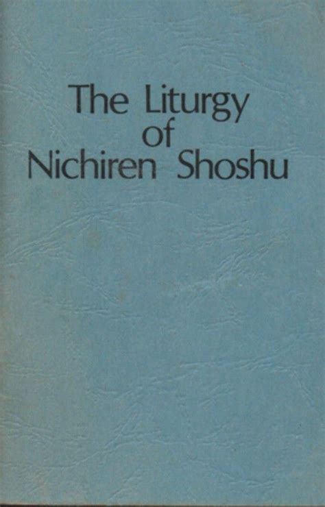 The Liturgy Of Nichiren Shoshu Nichiren Shoshu Academy 1975 1930828419