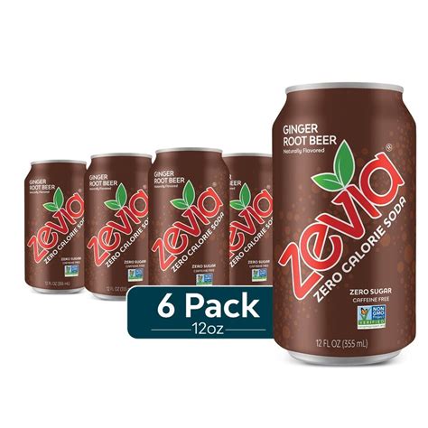 Pick ‘n Save Zevia Ginger Root Beer Zero Calorie Soda 6 Cans 12 Fl