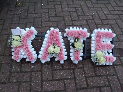 They remain one of the most common forms of funeral flowers that our team design at funeral flower ltd., which means that we have extensive experience in crafting these wonderful displays. lettering in white and pink | Funeral flowers, Floral ...