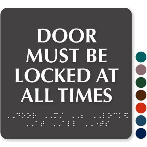 Lock Doors Signs