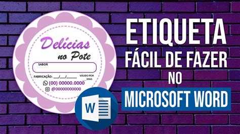 Como Criar RÓtulos Etiquetas Com O Microsoft Word Youtube