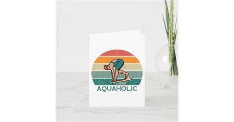Aquaholic Swimming Woman Birthday Card Zazzle