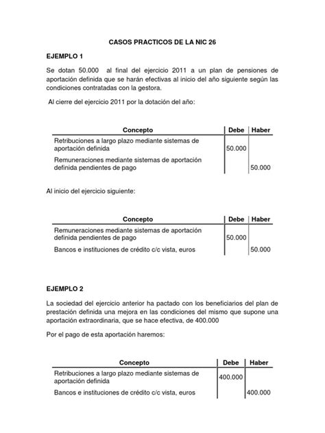 Casos Practicos De La Nic 26