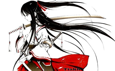 anime samurai girl render 1920x1200 hd version 1 by tiakh on deviantart