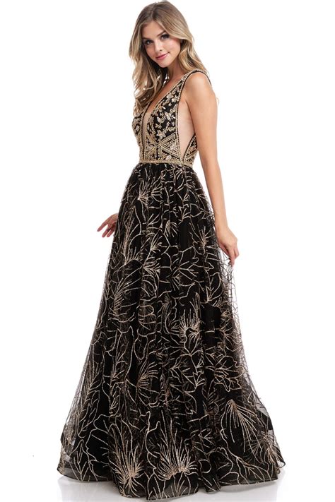 Black Gold Gatsby Gown Shangri La