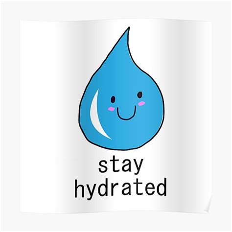 Stay Hydrated Poster For Sale By Denini7 Redbubble