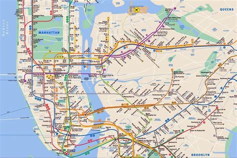 Mta Nyc Subway Map Pdf Map Vector