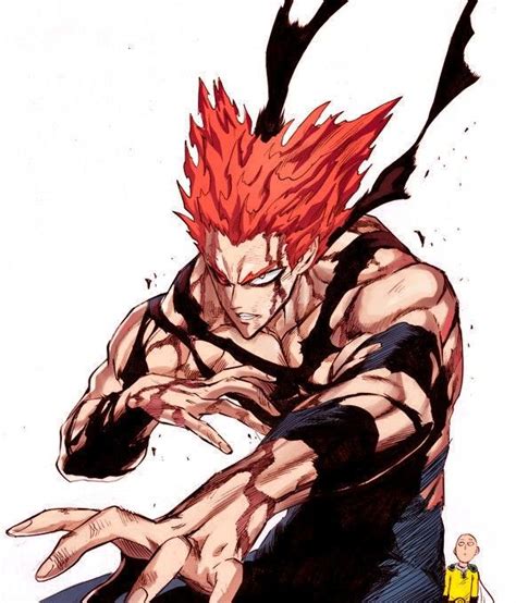 An Anime Character With Red Hair Sitting On The Ground And Holding His Hands Up To His Chest