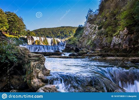 Waterfall Strbacki Buk On Una River Stock Photo Image Of Outdoor