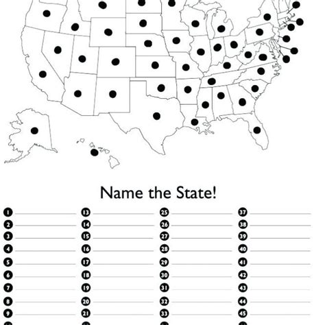 Printable Us Map Quiz Printable Word Searches