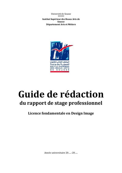 Guide De Redaction Du Rapport De Stage Professionnel Dim Par Imac