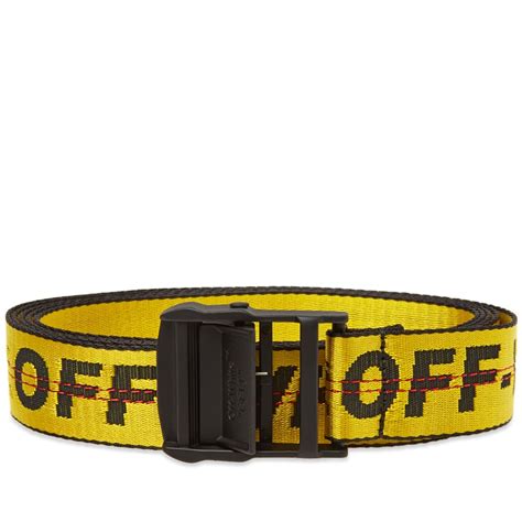 Off White Industrial Belt Yellow End