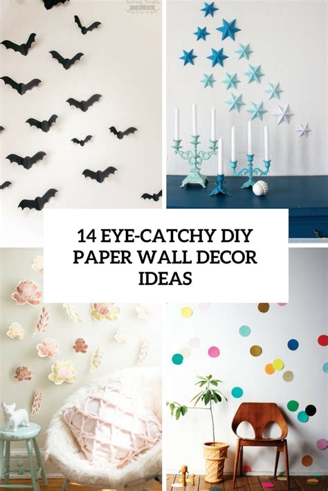 The first step is to measure and decide on spacing. 14 Eye-Catchy DIY Paper Wall Décor Ideas - Shelterness