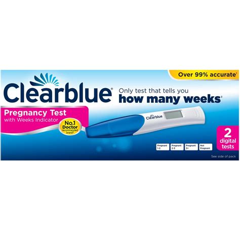 Clearblue Digital Pregnancy Test With Weeks Indicator 2 Test Pack
