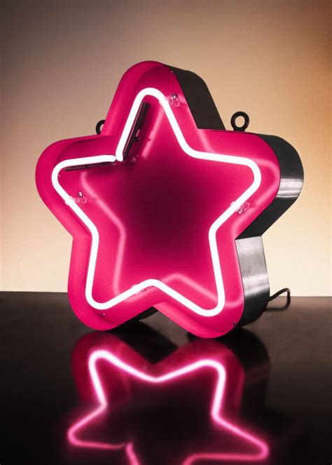 Neon Pink Star Kemp London Bespoke Neon Signs And Prop Hire