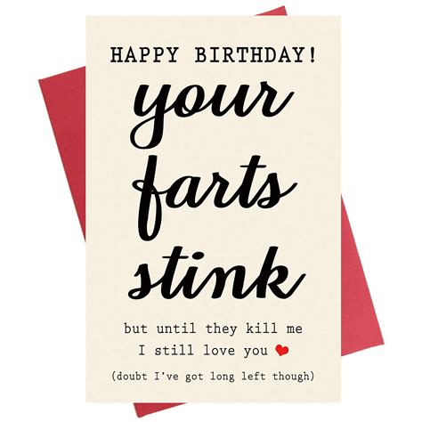 Buy Your Farts Stink Funny Happy Birthday Card Card For Boyfriend Him