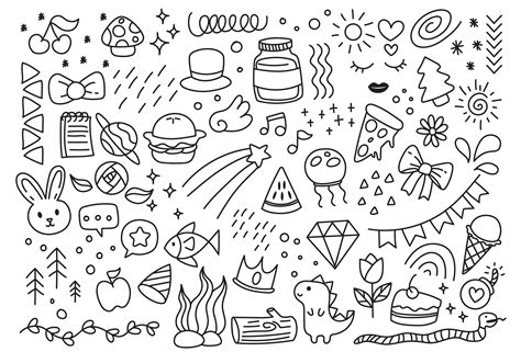 Set Of Hand Drawn Doodle Elements Graphic By Big Barn Doodles Creative Fabrica